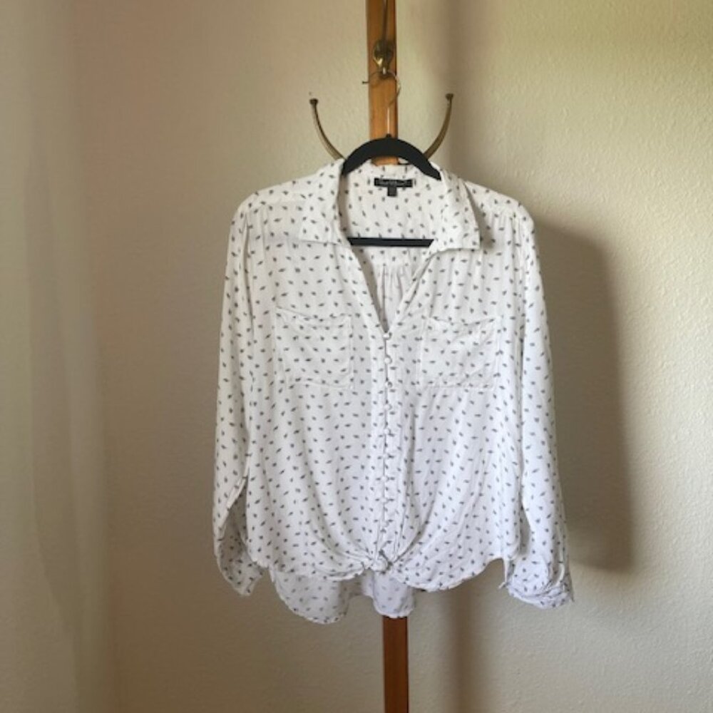 Feather Print Blouse